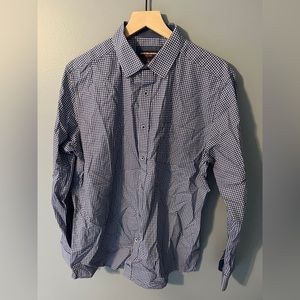 Mens Johnston & Murphy long sleeve button front shirt